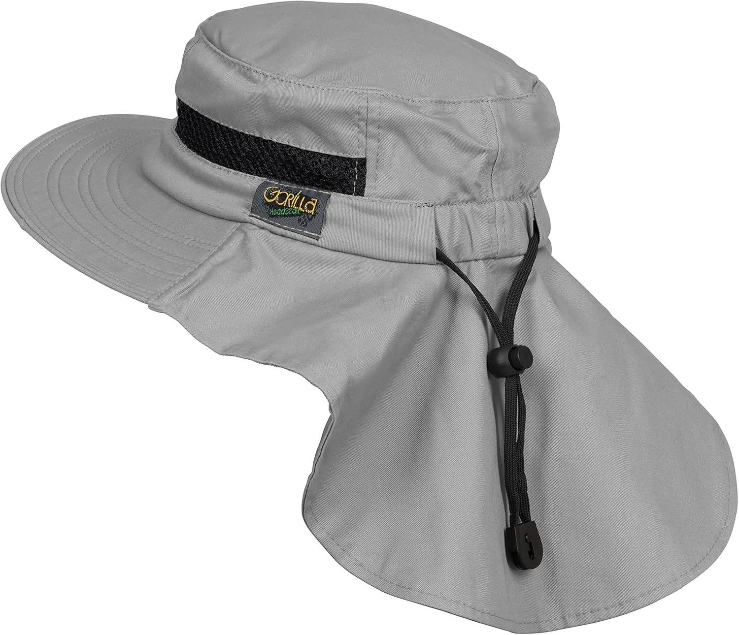 Outdoors Cotton Sun Hat, UPF 50  Wide Brim Fishing Hat with Neck Flap, Breathable, Boonie Hat Bucket Cap