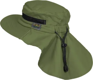Outdoors Cotton Sun Hat, UPF 50  Wide Brim Fishing Hat with Neck Flap, Breathable, Boonie Hat Bucket Cap