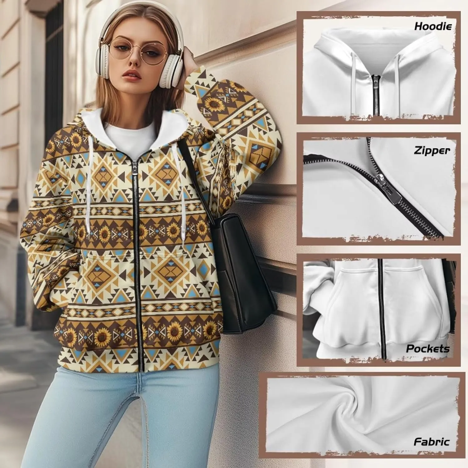 Oversized Hoodies Women Hooded Hoodie with Pockets Zipper Sweatshirt Sweater Fall Activewear for Lady Workout