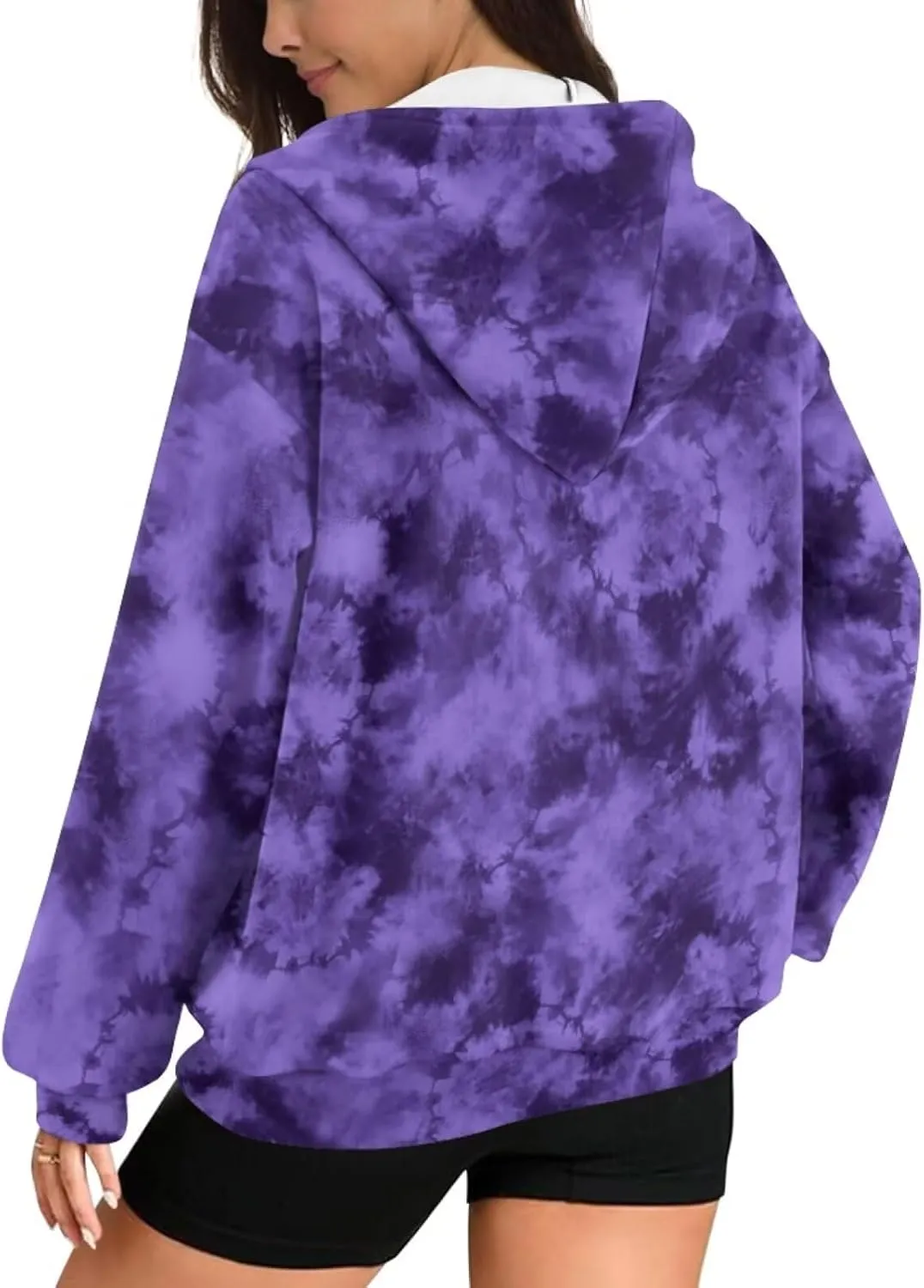 Oversized Hoodies Women Hooded Hoodie with Pockets Zipper Sweatshirt Sweater Fall Activewear for Lady Workout