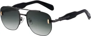 Oversized Punk Sunglasses for Men Luxury Vintage Metal Frame Driving