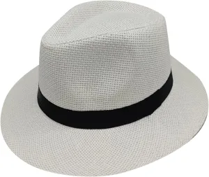 Packable Straw Fedora Panama Sun Summer Beach Hat Cuban Men Women Wide Brim Panama Hat Beach Sun Hats