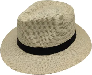Packable Straw Fedora Panama Sun Summer Beach Hat Cuban Men Women Wide Brim Panama Hat Beach Sun Hats