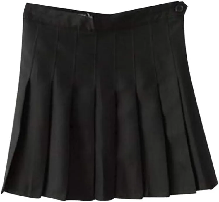 Pleated Mini Skirts for Women Fashion Women High Waist Pleated Casual Solid A-Line Slim Short Fit Mini Skirts for