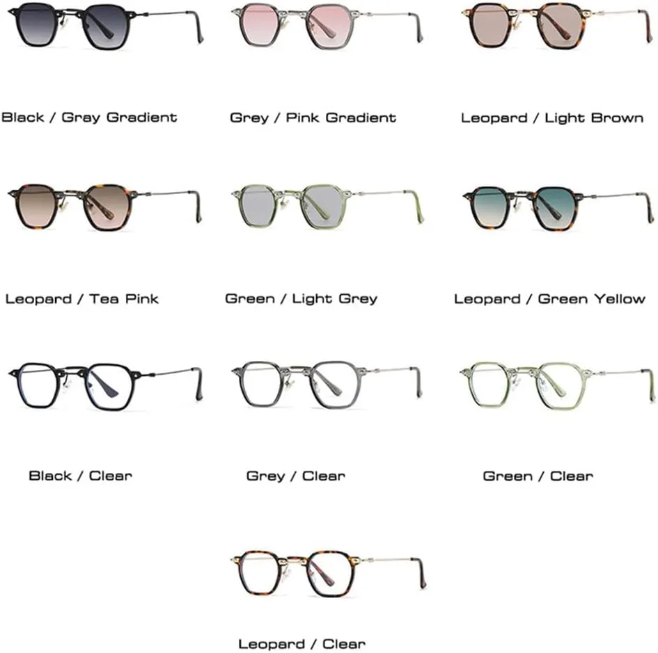 Popular Fashion Men Punk Clear Gradient Lens Sunglasses Shades UV400 Women Retro Rivets Sun Glasses