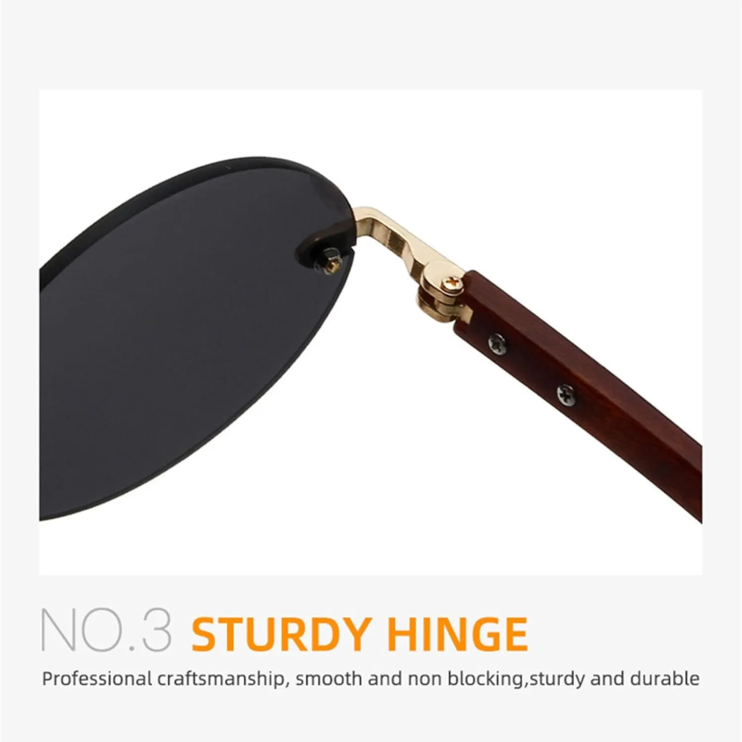 Popular Fashion Oval Sunglasses for Women Retro Rimless Clear Ocean Gradient Lens Shades Uv400 Men Punk
