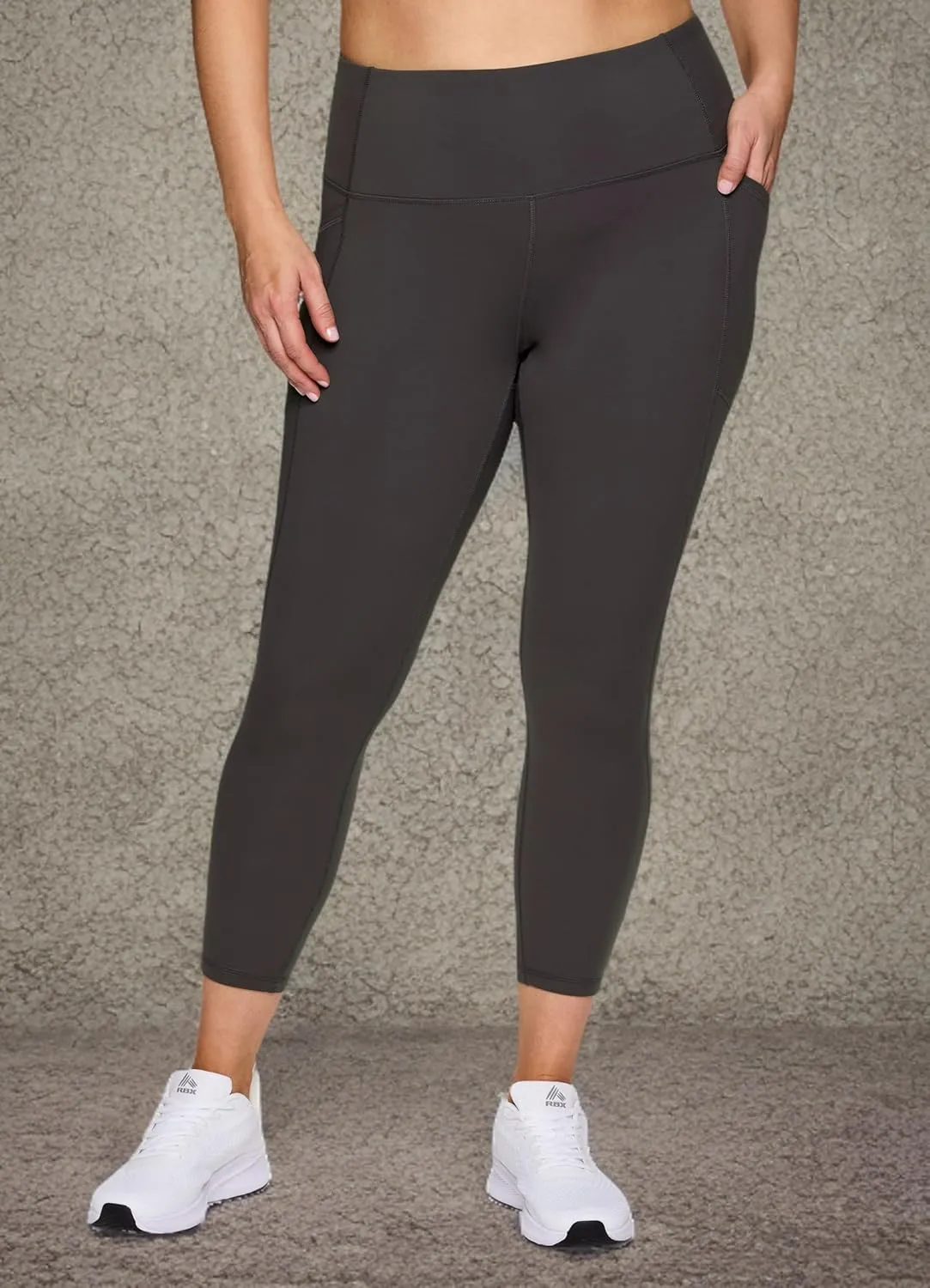 RBX Active Women's Plus Size Stretch Ankle/Full Length Workout Running Gym Yoga Leggings