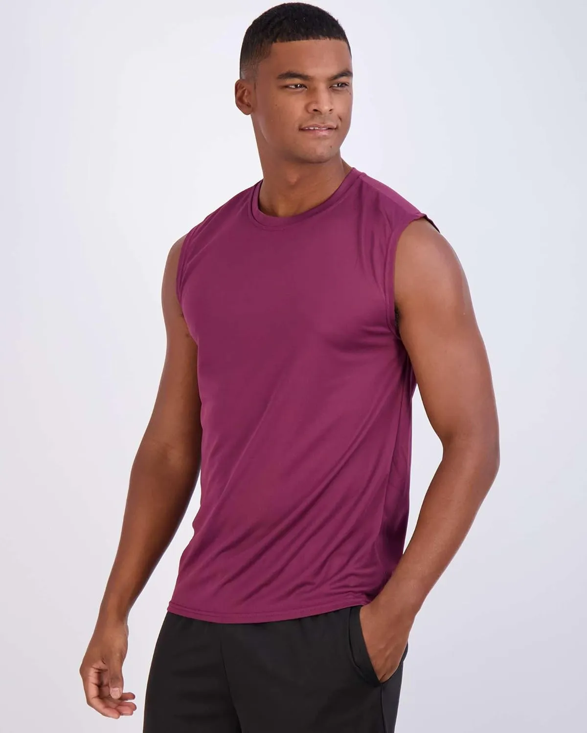 Real Essentials 5 Pack: Men's Mesh Active Athletic Tech Tank Top - Workout & Training Activewear (Available in Big & Tall)