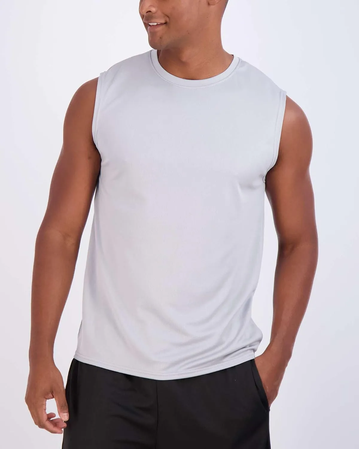Real Essentials 5 Pack: Men's Mesh Active Athletic Tech Tank Top - Workout & Training Activewear (Available in Big & Tall)