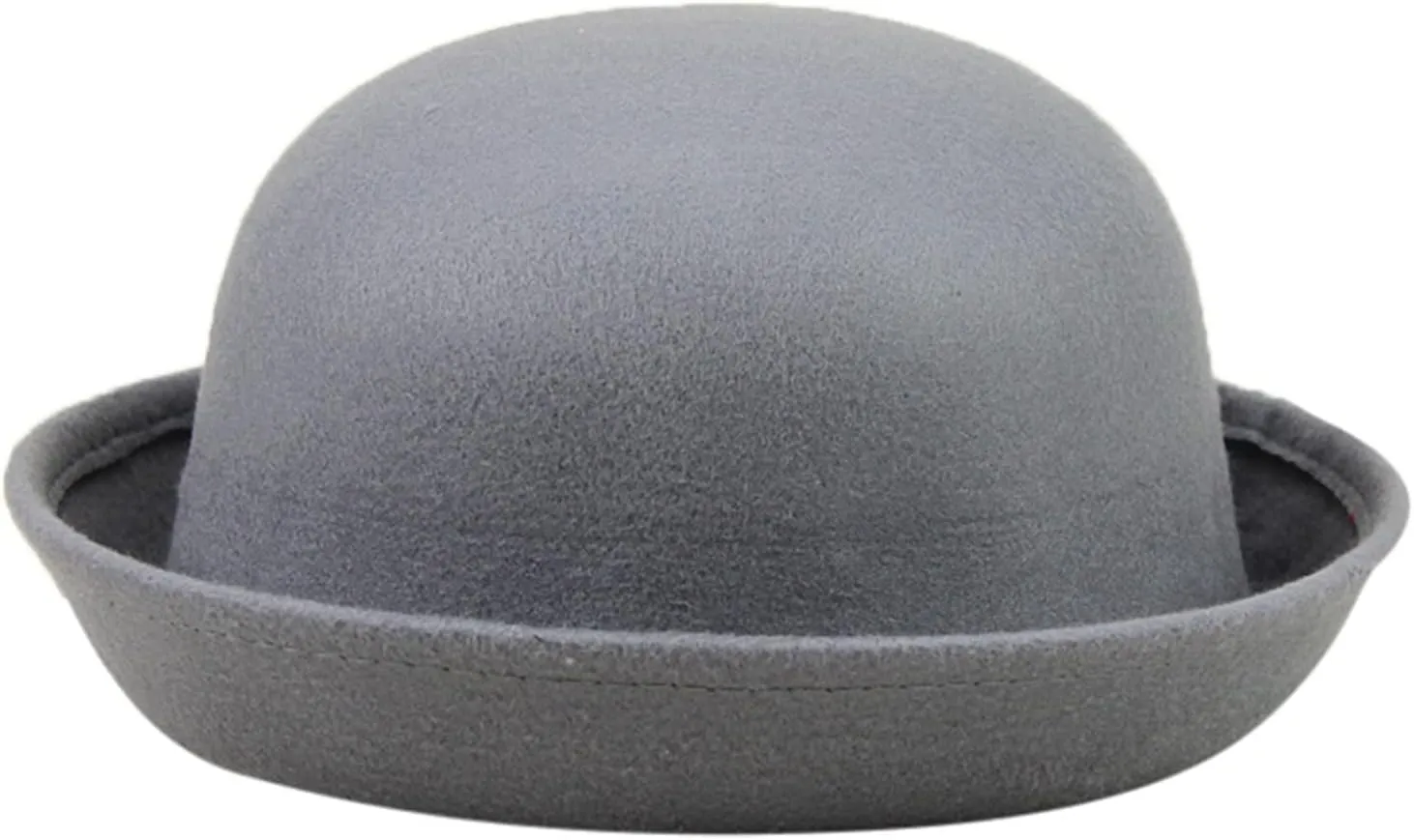 Retro Bowler Derby Hats for Women Men Roll Up Brim 1920s Classic Church Party Cloche Hats Flat Top Fleece Fedora Hats