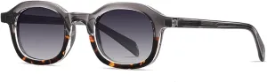 Retro Polarized Sunglasses for Men Sun Glasses for Women Uv400 Acetate(Grey Leopard Frame,one)