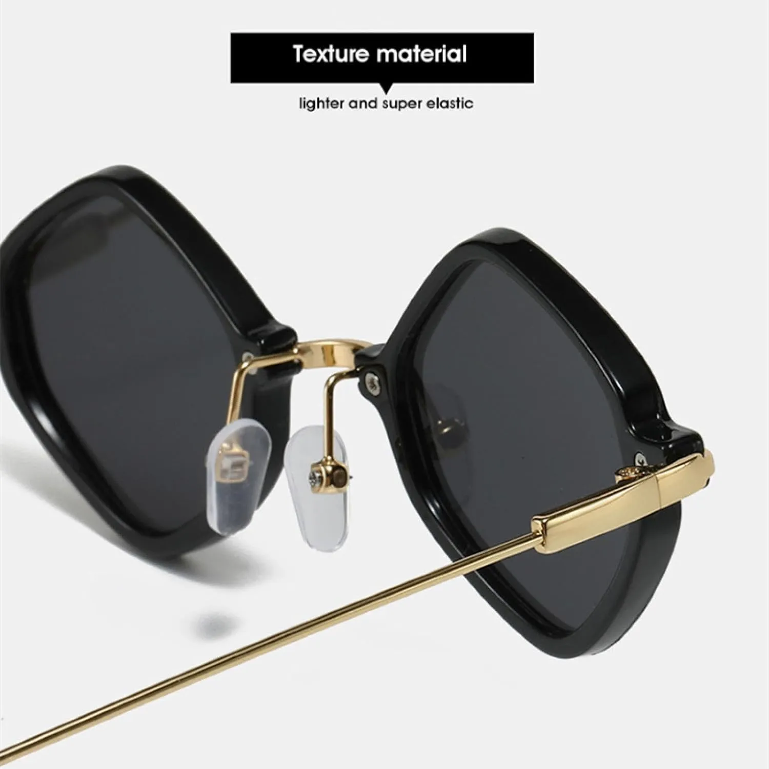 Retro Small Polygon Women Sunglasses Fashion Clear Ocean Gradient Lens Shades Uv400 Men Trending Punk Sun Glasses