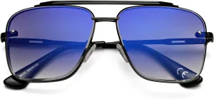 Retro Square Aviator Gradient Sunglasses Fashion Trendy Costume Eyewear Tony Stark Sun Glasses for Men Women