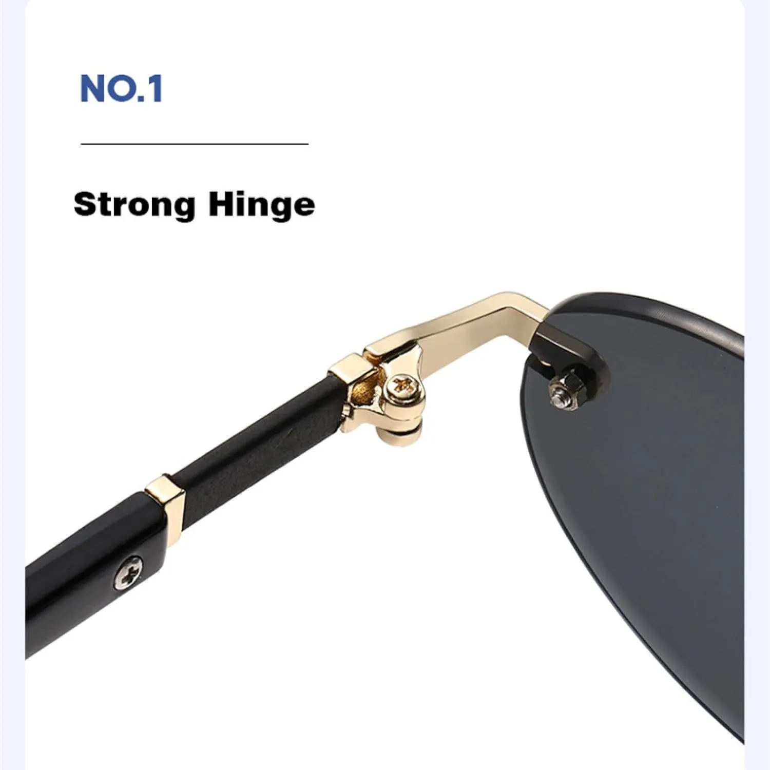 Retro Women Sunglasses Fashion Rimless Clear Gradient Lens Shades Uv400