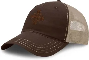 Richardson Trucker Mesh Hat Jerusalem Cross Crusader Christ Jesus Soft Mesh Cap Cotton