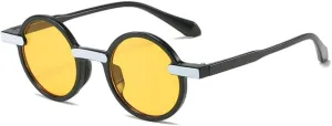Round Sunglasses Women Clear Ocean Gradient Lens Shades UV400 Men Retro Double Color Punk Sun Glasses