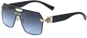 Semi-Rimless Women Clear Ocean Gradient Lens Sunglasses Shades UV400 Men Retro Punk Sun Glasses