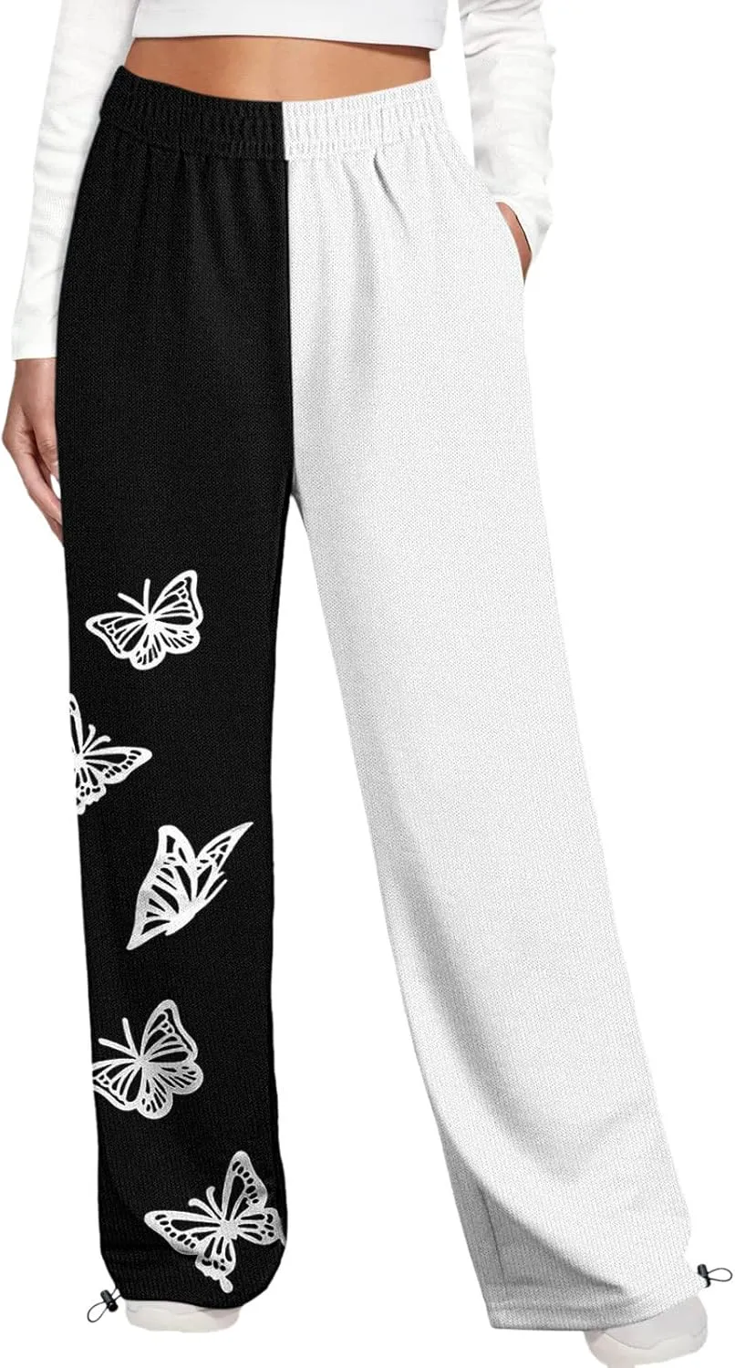 SHAOBGE Womens Sweatpants 2024,High Waisted Baggy Sweatpants Joggers Sport Active Workout Jogger Pants with Pockets Trousers