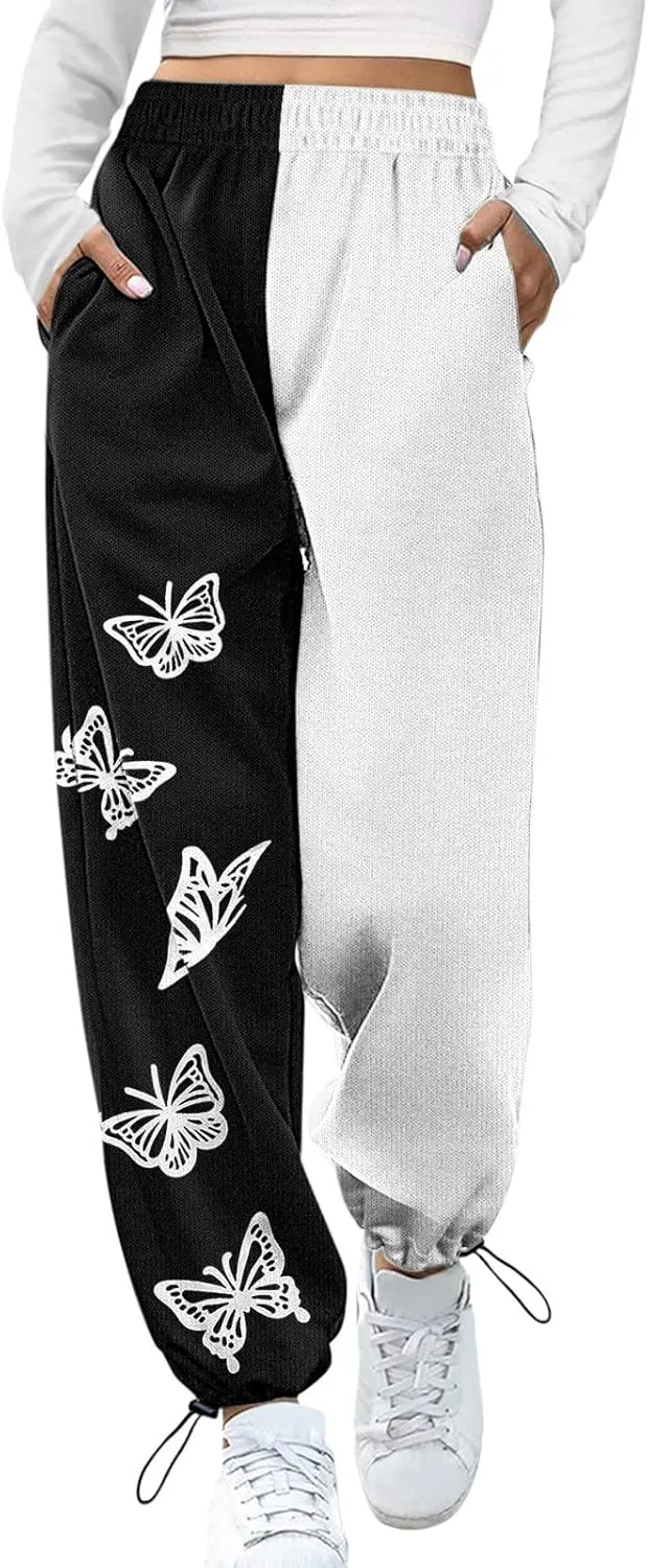SHAOBGE Womens Sweatpants 2024,High Waisted Baggy Sweatpants Joggers Sport Active Workout Jogger Pants with Pockets Trousers