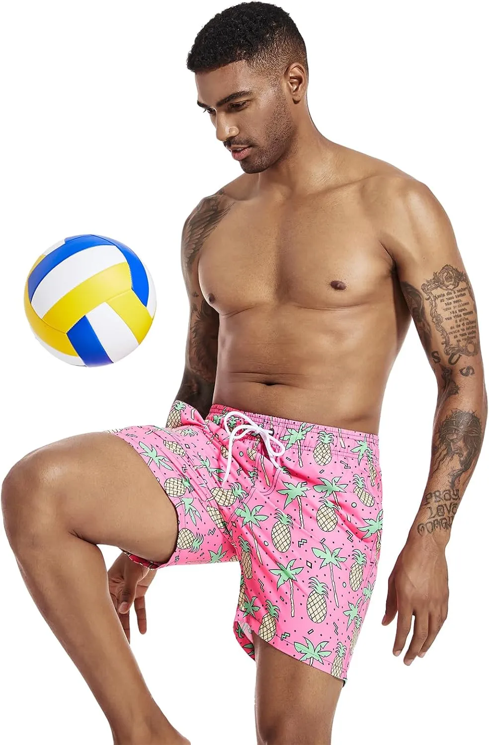 SILKWORLD Men's Swim Trunks Quick Dry Shorts with Pockets
