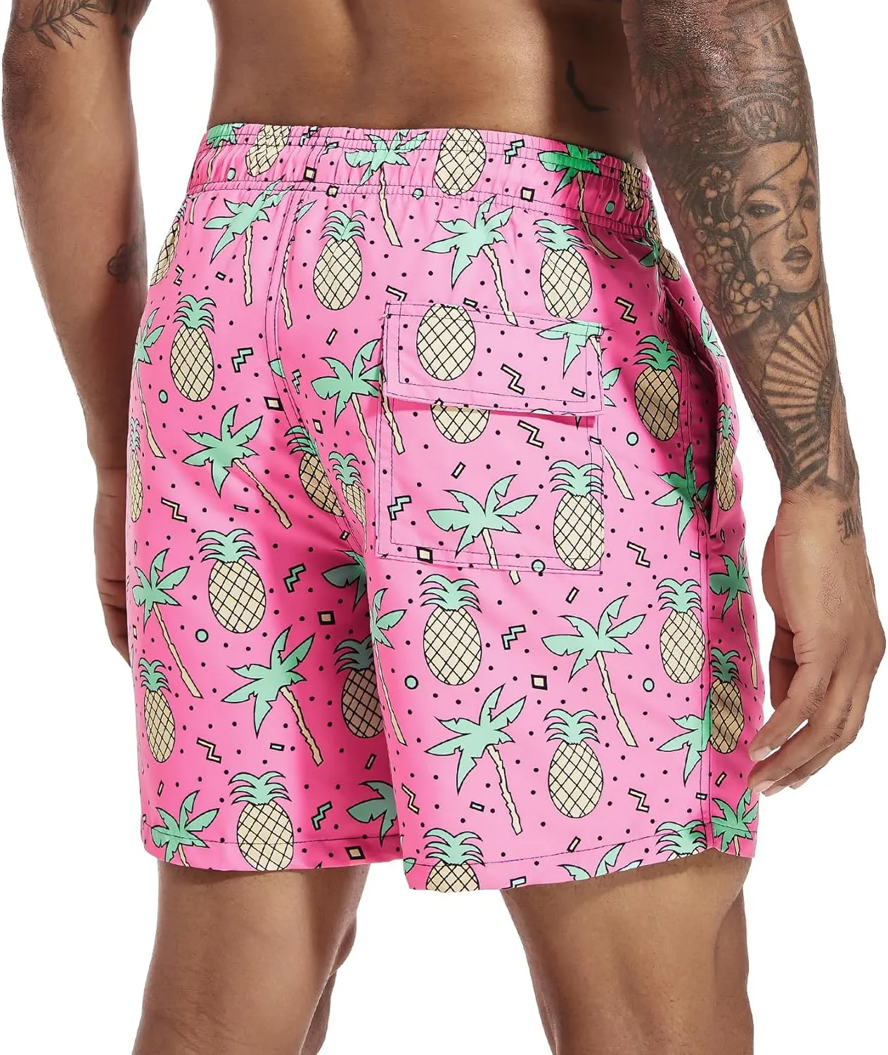 SILKWORLD Men's Swim Trunks Quick Dry Shorts with Pockets