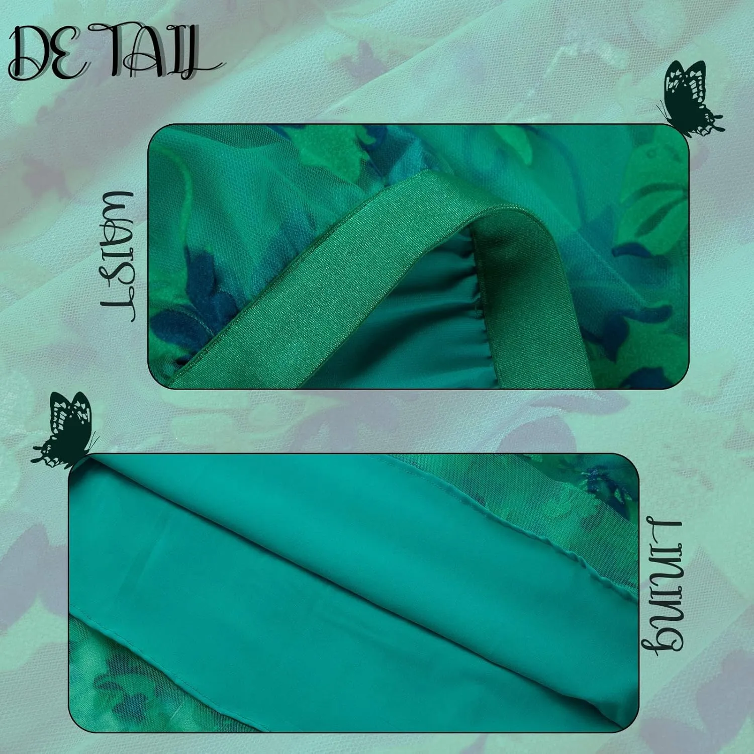 Skirts for Women Midi Long Length Dressy Casual Trendy Summer Tulle A-Line Floral High Waist Skirt
