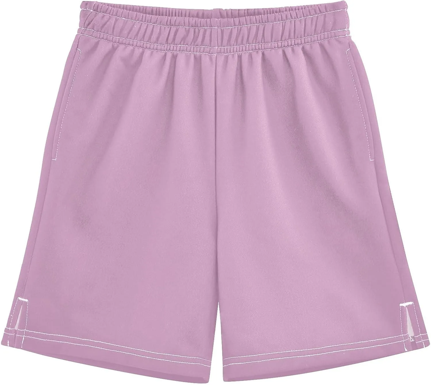 Solid Color Boys Athletic Shorts Lightweight Kids Active Basketball Shorts with Pockets