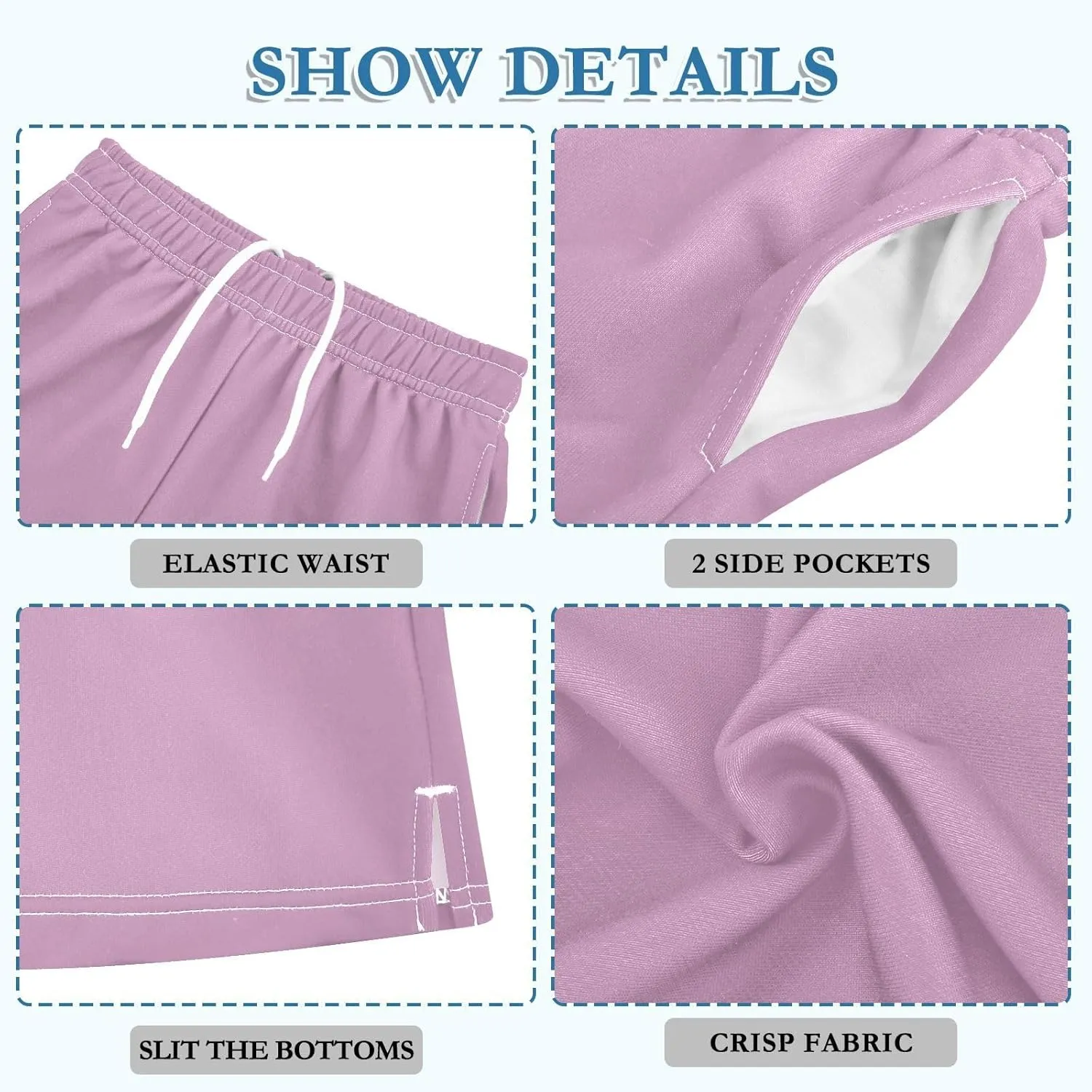 Solid Color Boys Athletic Shorts Lightweight Kids Active Basketball Shorts with Pockets