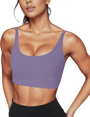 Sports Bra, Seamless Yoga Bra with Removable Cups High Impact, Sexy Backless Quick Dry Workout Bra