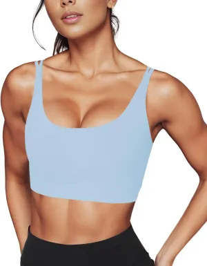 Sports Bra, Seamless Yoga Bra with Removable Cups High Impact, Sexy Backless Quick Dry Workout Bra