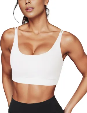 Sports Bra, Seamless Yoga Bra with Removable Cups High Impact, Sexy Backless Quick Dry Workout Bra