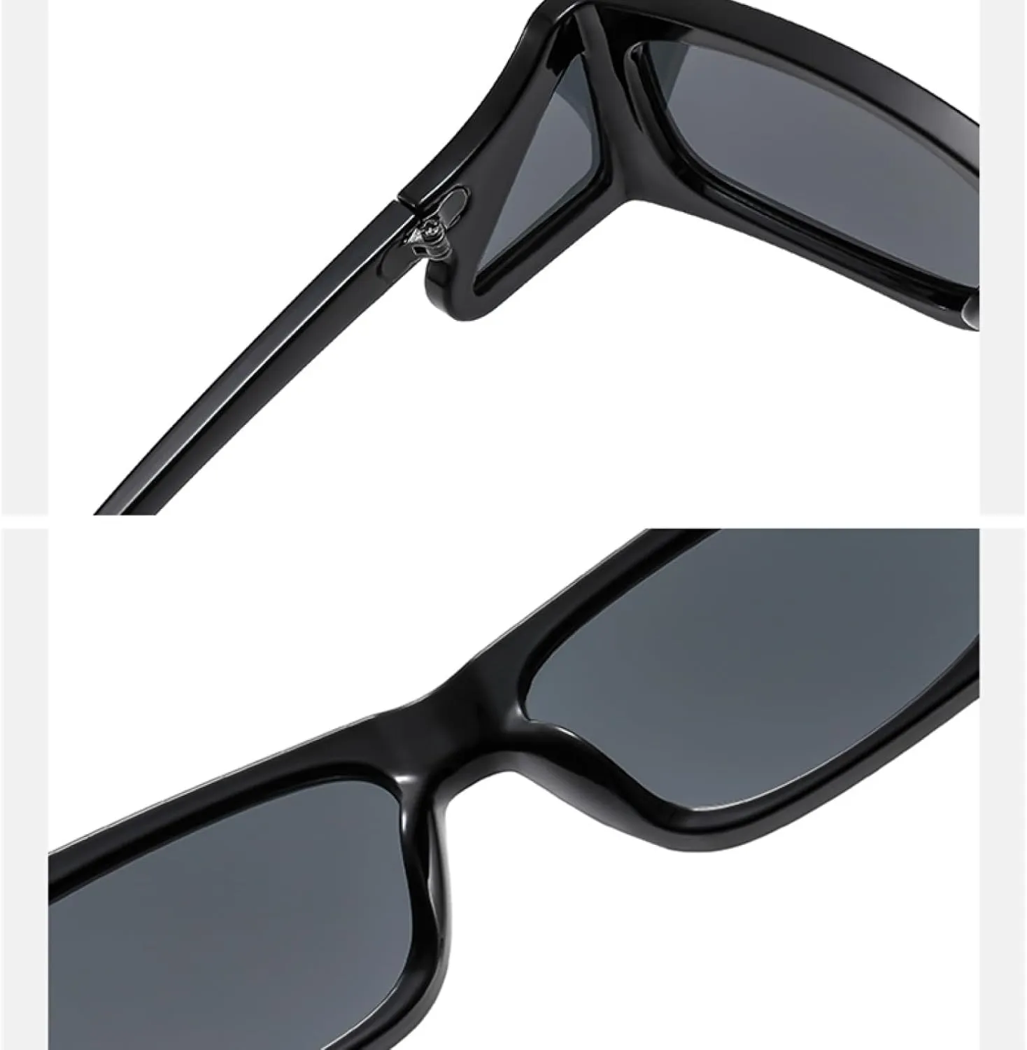 Steampunk Rectangle Sunglasses for Men Luxury Small Frame Uv400 Fashion