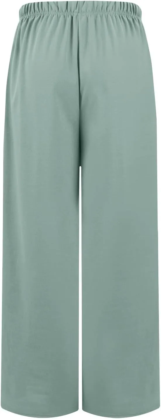 Straight Leg Sweatpants for Women Baggy Joggers Wide Leg High Waisted Jogger Pants Pull on Lounge Pants with Pockets
