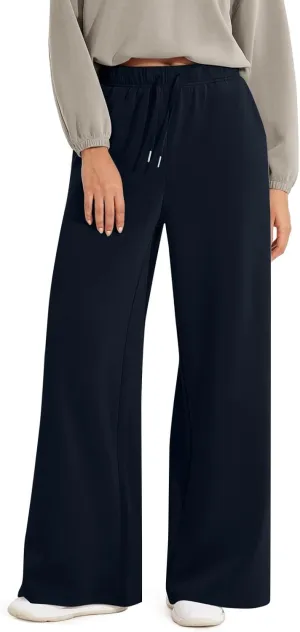 Straight Leg Sweatpants for Women Baggy Joggers Wide Leg High Waisted Jogger Pants Pull on Lounge Pants with Pockets