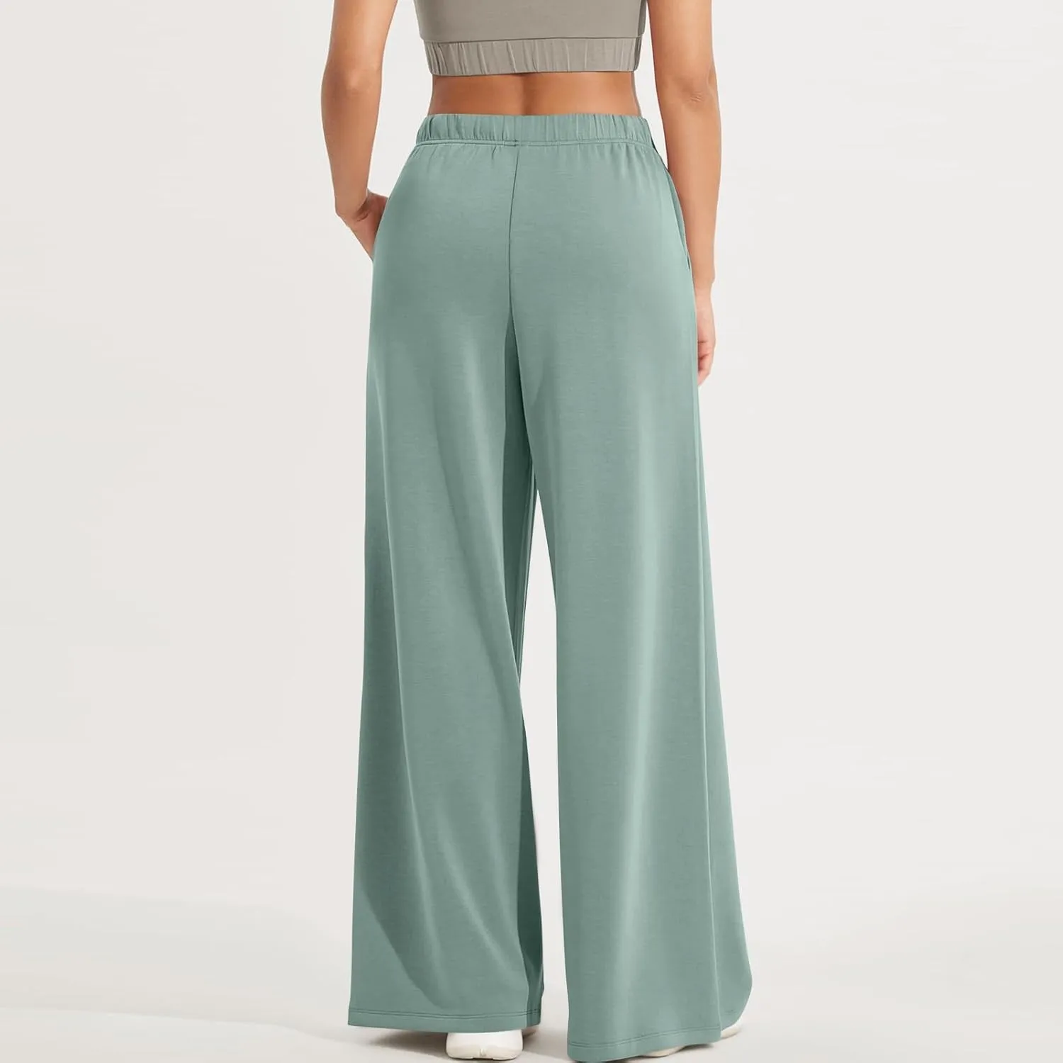 Straight Leg Sweatpants for Women Baggy Joggers Wide Leg High Waisted Jogger Pants Pull on Lounge Pants with Pockets