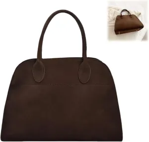 Suede Tote Bag for Women, Womens Purse Slouchy Hobo Handbag Brown Retro Top Handle Bag, Fashion Shoulder Satchel Work Bags