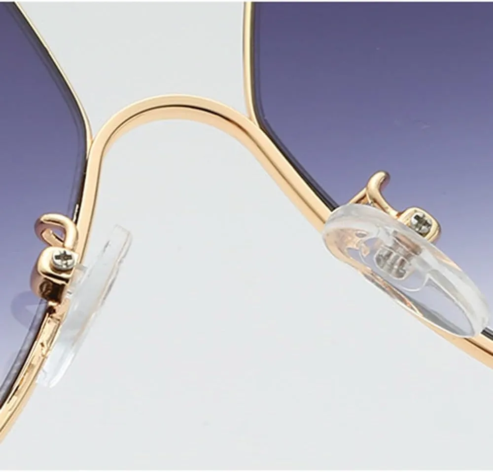 Sunglasses Oversized Women Vintage Frame Gradient Lens Sun Glasses Black Sunnies