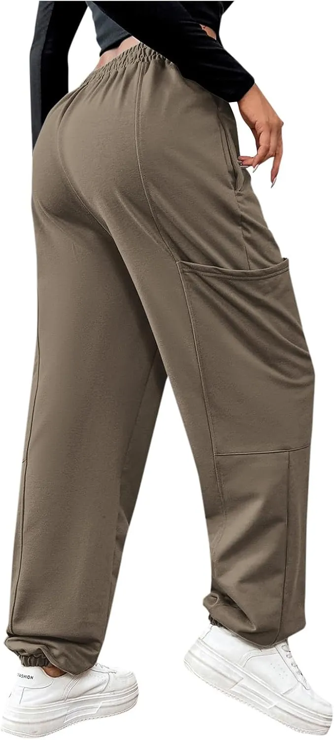 Sweatpants for Women High Waisted Baggy Fleece Joggers Casual Drawstring Winter Warm Lounge Wear Pants with Pockets