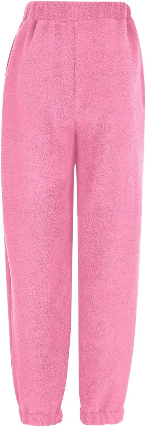 Sweatpants for Women High Waisted Elastic Waist Casual Lounge Joggers Athletic Workout Long Pants with Pockets
