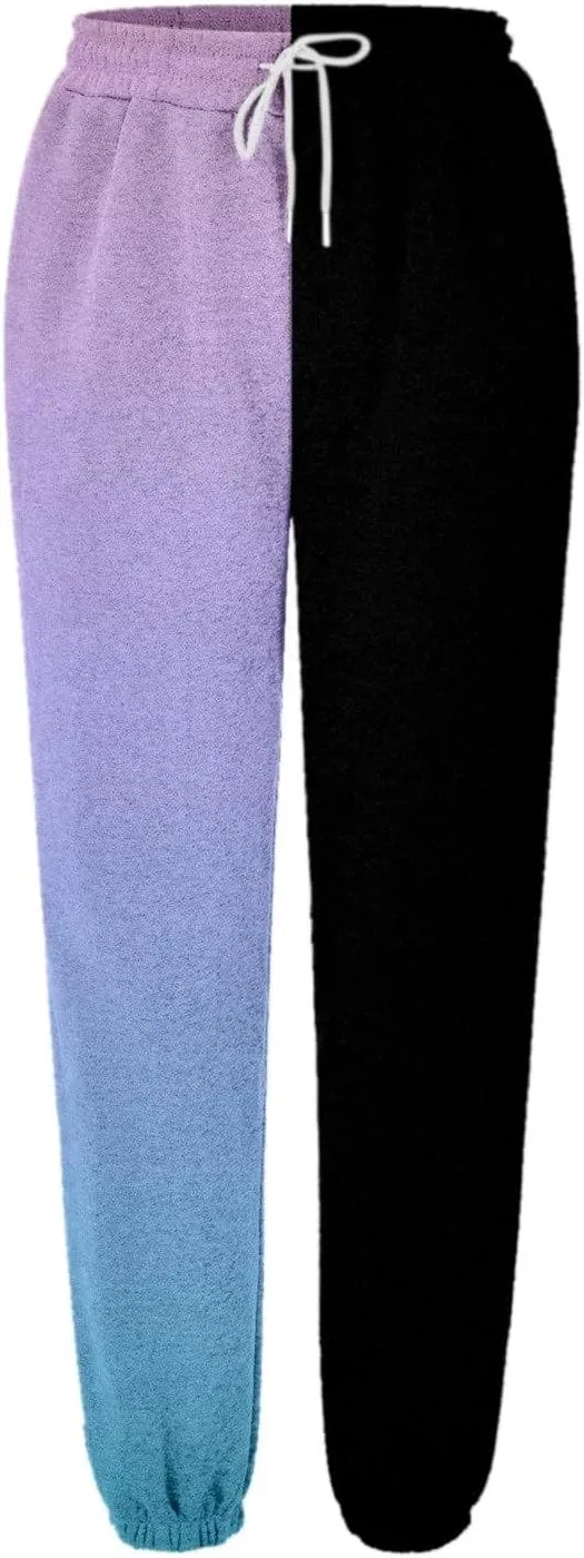 Sweatpants Women Cinch Bottom Baggy High Waisted Sweat Pants Casual Joggers Y2k Aesthetic Warm Trousers with Pockets