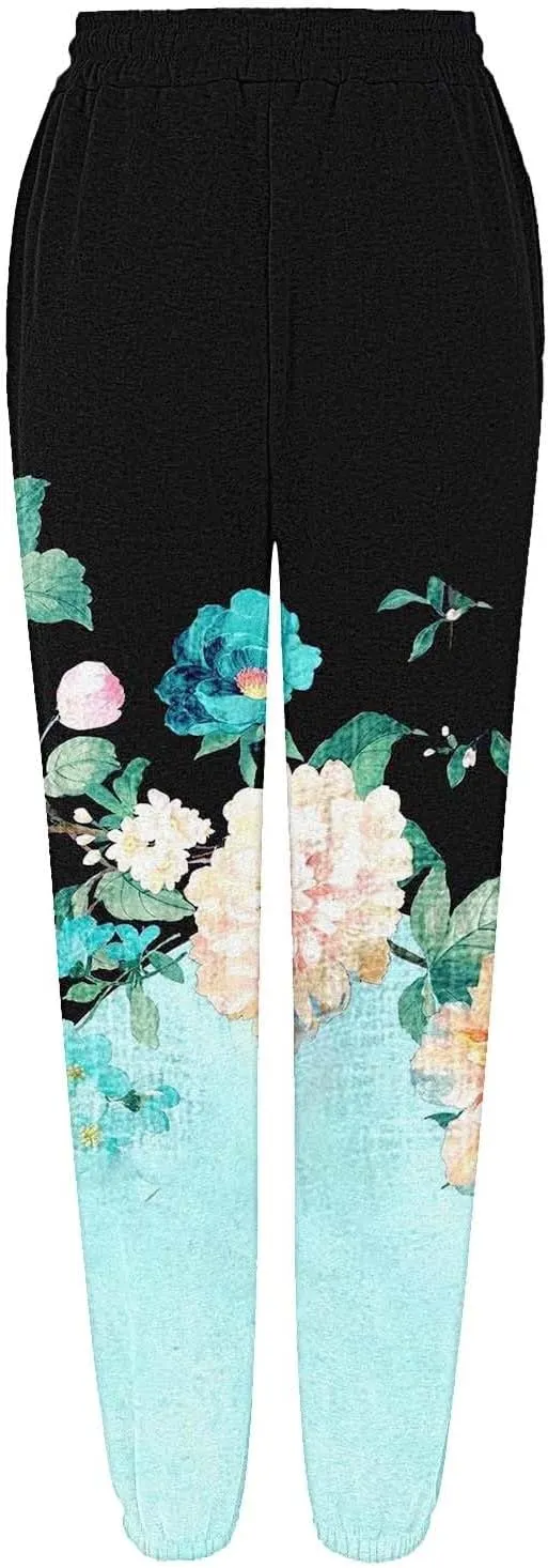 Sweatpants Women Cinch Bottom Baggy High Waisted Sweat Pants Casual Joggers Y2k Aesthetic Warm Trousers with Pockets