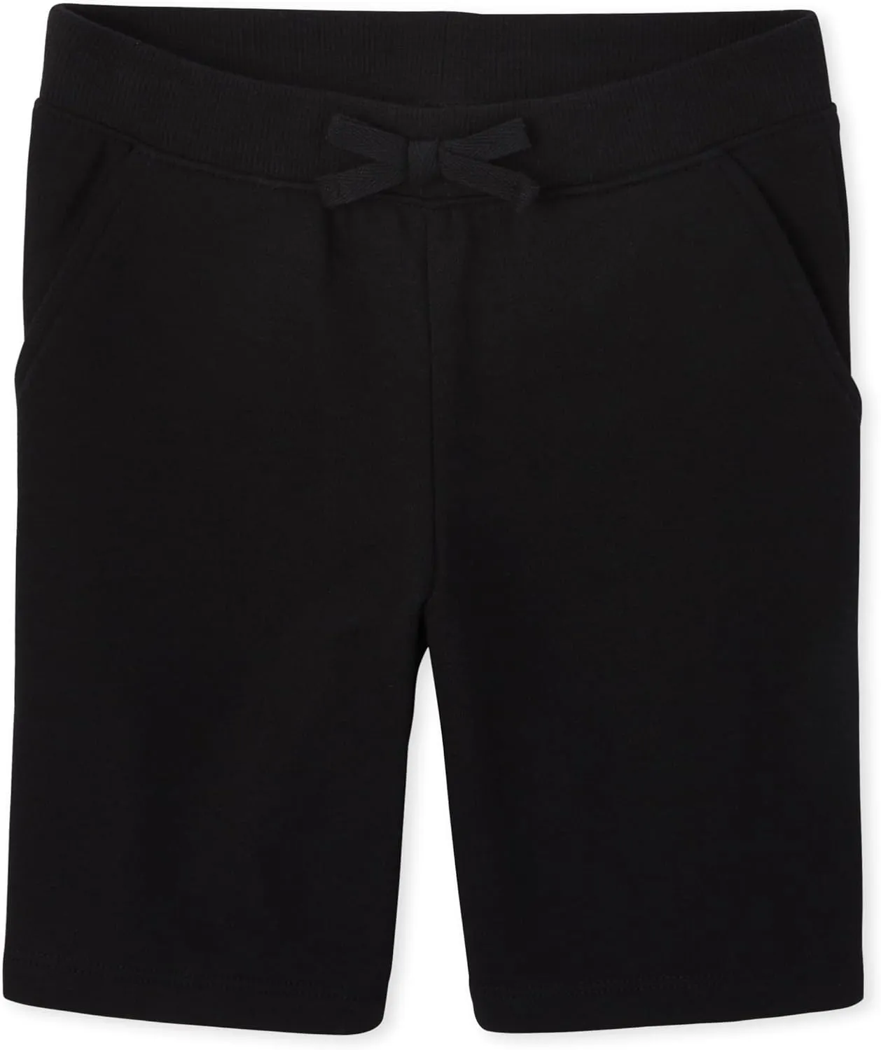 The Children's Place Girls Active French Terry Shorts, Black Single, Small