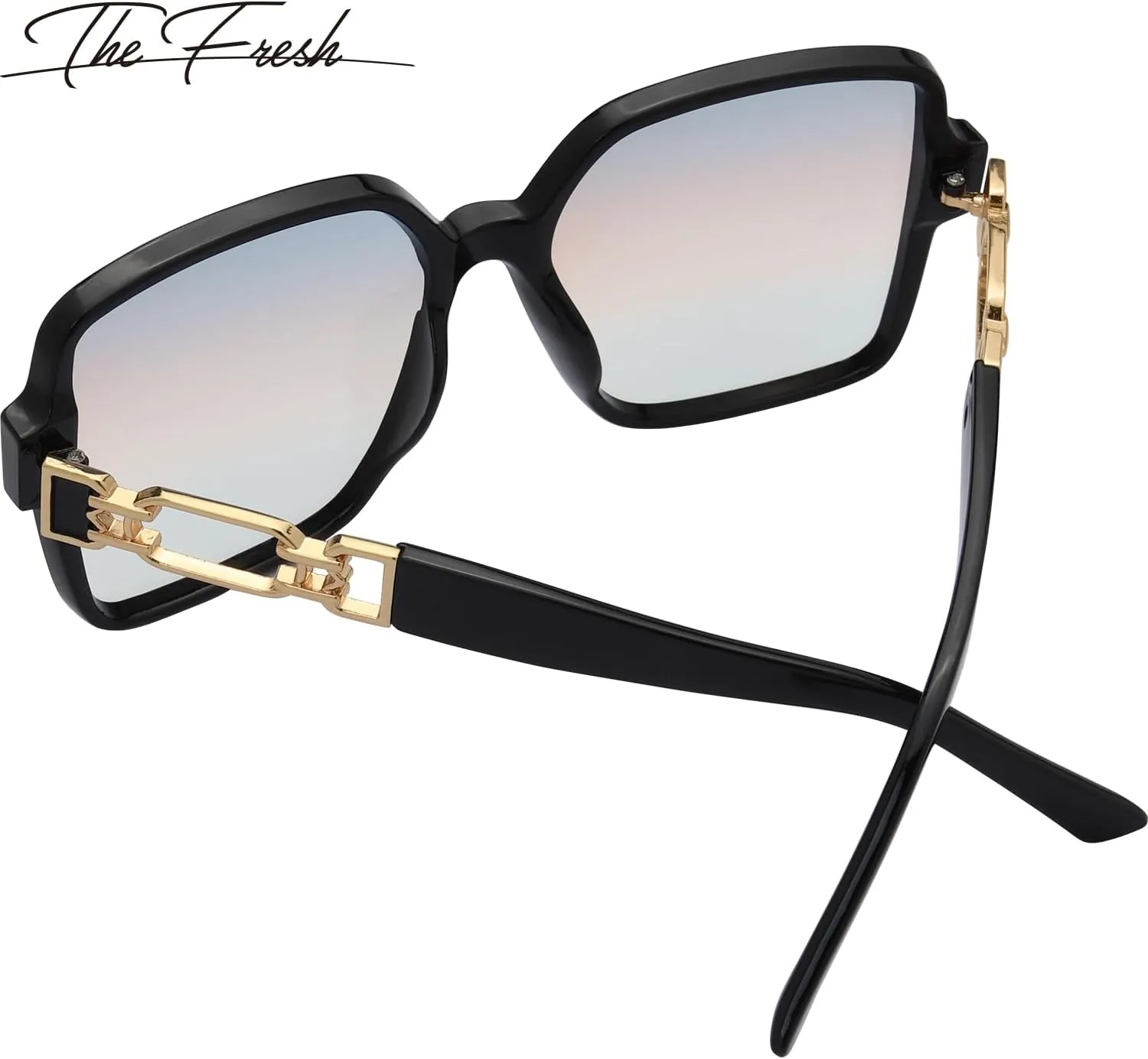 The Fresh Women's Oversized Square Hybrid Butterfly Fashion Sunglasses - Exquisite Packaging