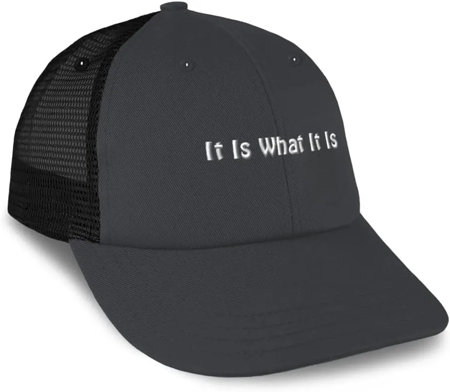 Trucker Hat Baseball Cap It is What It is Cotton Dad Hats for Men & Women