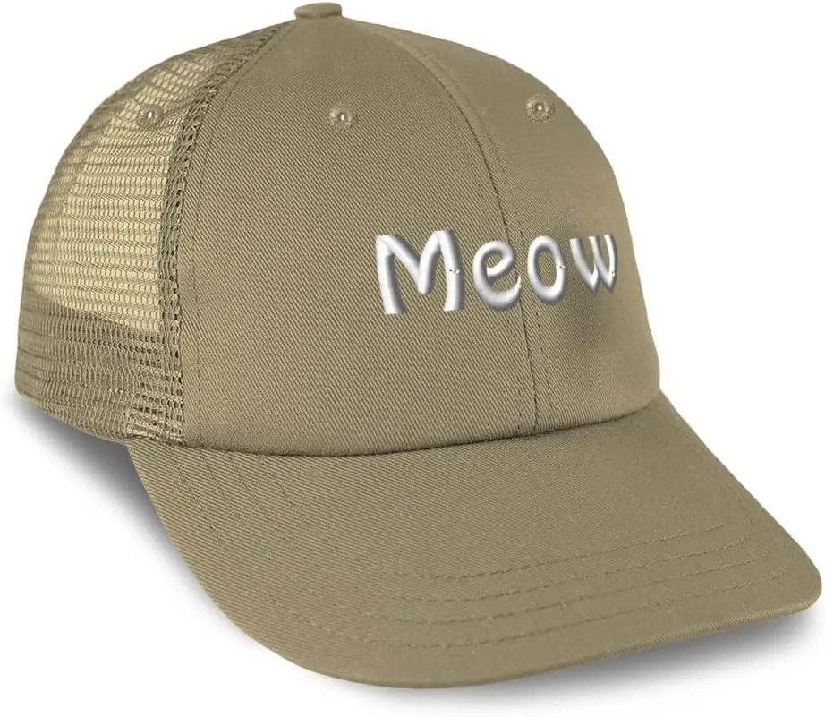 Trucker Hat Baseball Cap Meow Cats Cotton Dad Hats for Men & Women