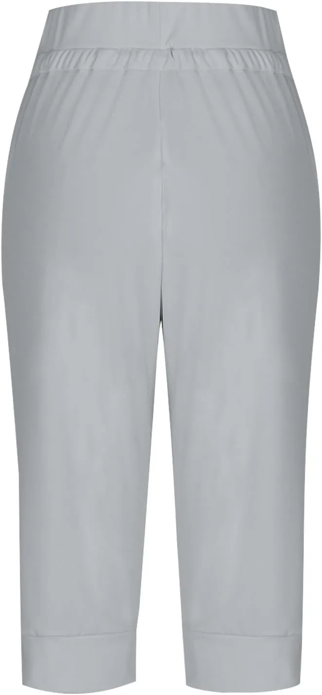 TUNUSKAT Womens Capri Sweatpants Lounge Cropped Joggers High Waisted Running Hiking Capris Stretch 3/4 Yoga Pants with Pocket