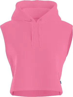 URBAN BUCK Neon Tank Top Sleeveless Hoodie for Women - UPF50  Sun Protection Crop Top Sweatshirt for Workout & Running
