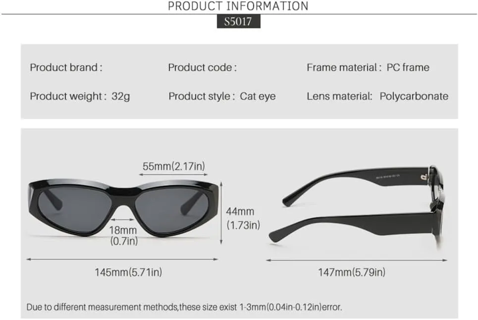 Vintage Sunglasses for Women Cat Eye Sunglass Men Gradient Lens Eyeglasses