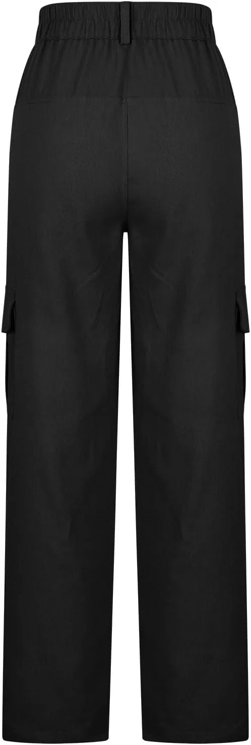 Wide Leg Cargo Sweatpants for Women Baggy Jogging Pants Soft Comfortable Pants Y2K Trendy Pants Outdoor with Pockets