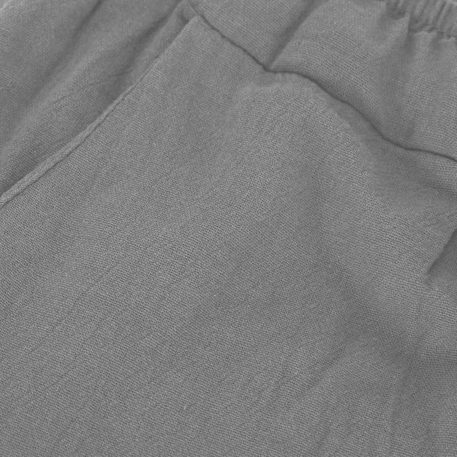 Wide Leg Pants for Men Baggy Casual Summer Beach Linen Pants Elastic Waist Travel Chinos Lounge Trousers with Pockets